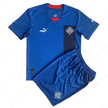 IJsland Home 2022-Kinder Voetbalshirts