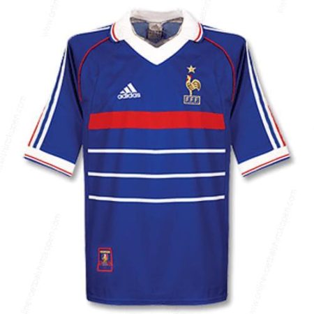 Retro Frankrijk Home Shirt 1998-Heren Voetbalshirts